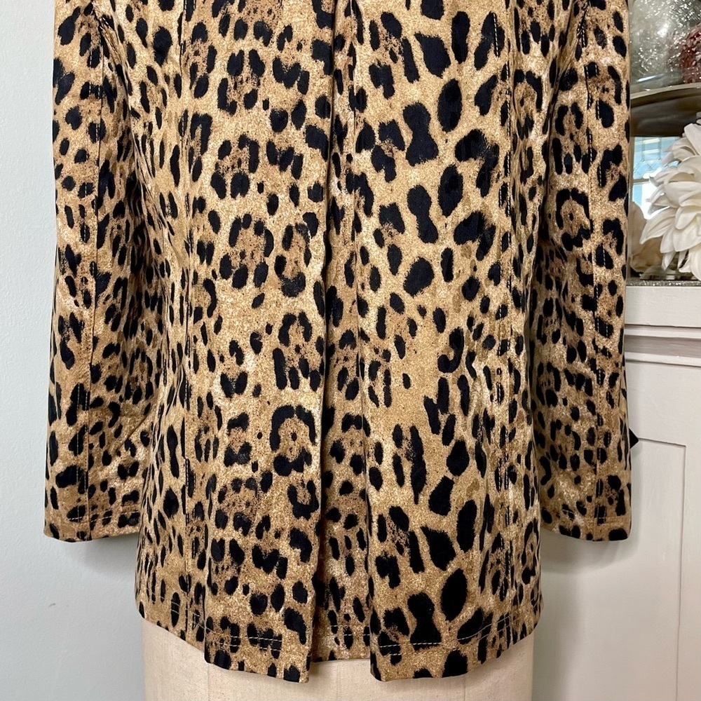 White House Black Market Leopard Print Jacket 4 Small - Picture 13 of 16